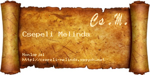 Csepeli Melinda névjegykártya