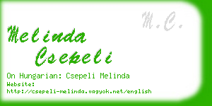melinda csepeli business card